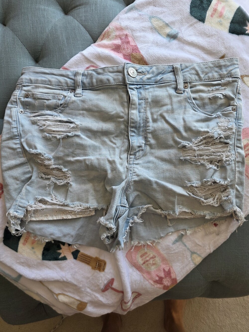 High Rise Shortie Jean Short